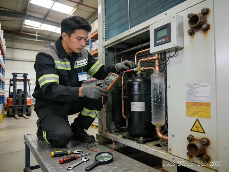 Diagnóstico de HVAC e bombas de calor